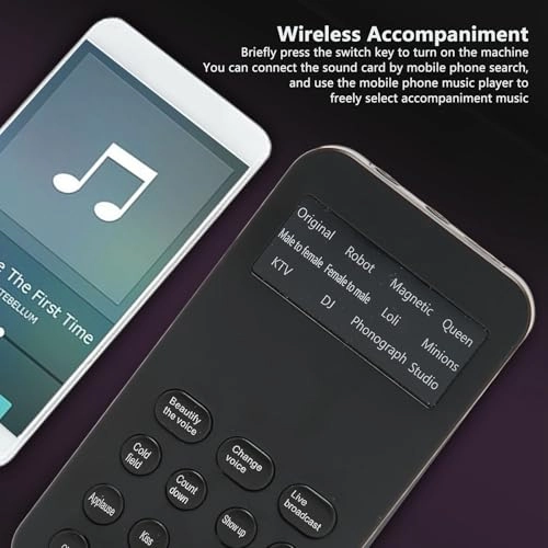 Handheld Microphone Voice Changer USB+3.5mm-Mini-Jack Microphone