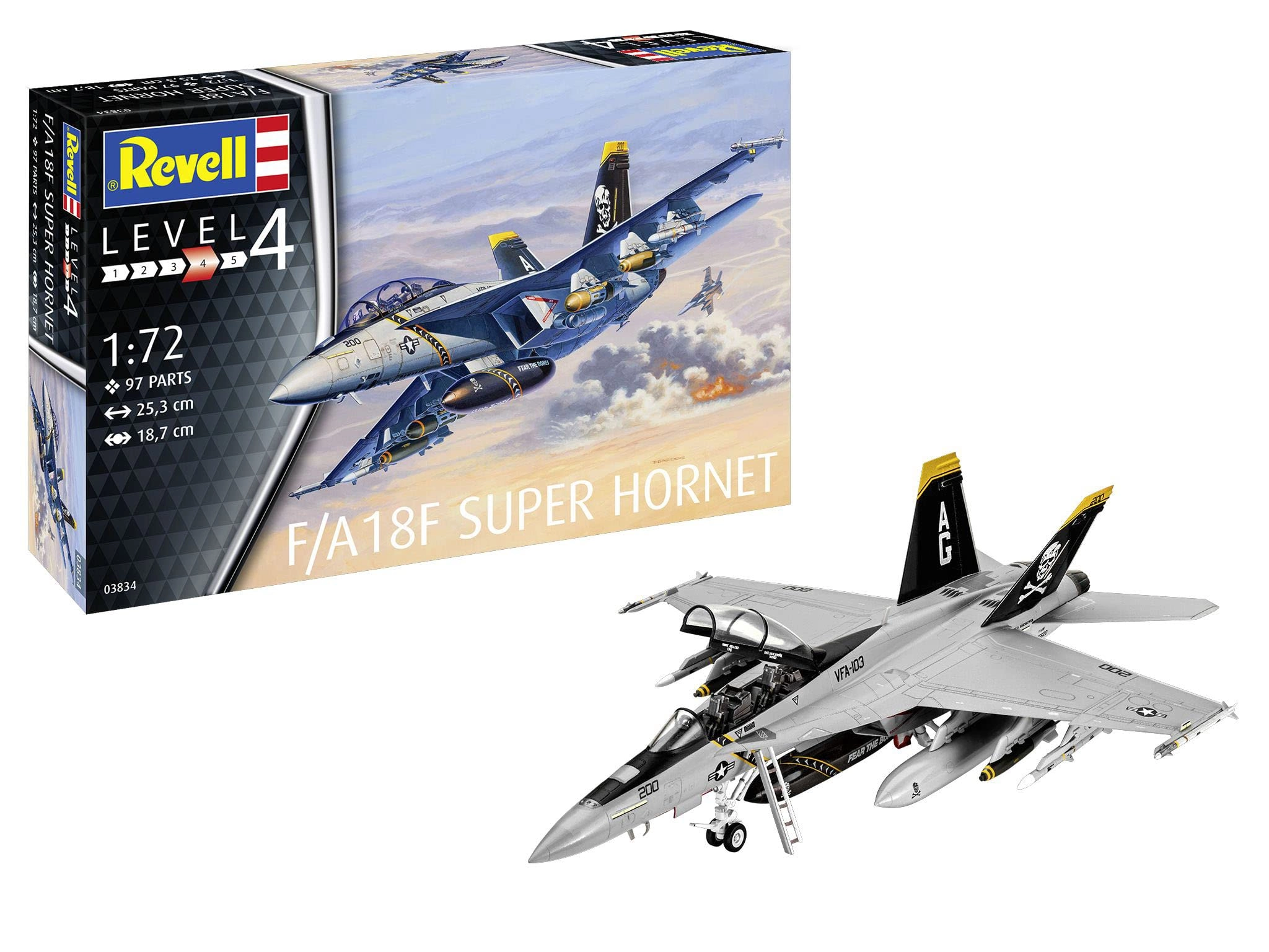 Revell F/A-18F Super Hornet - 1:72 Unpainted