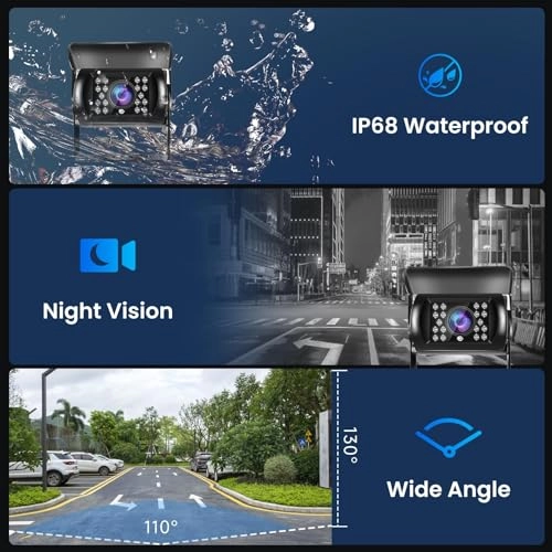 Reversing Camera - Night vision 1280*720P + 7 Inch Monitor - Wired