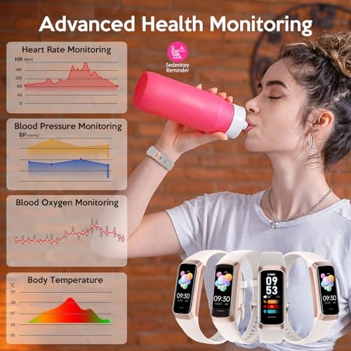 Fitness Activity Tracker - IP67 Blood Pressure Monitor Heart Rate Monitor