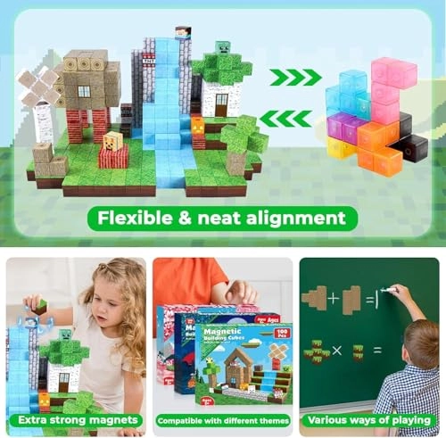Magnetic Building Blocks - 100 pcs