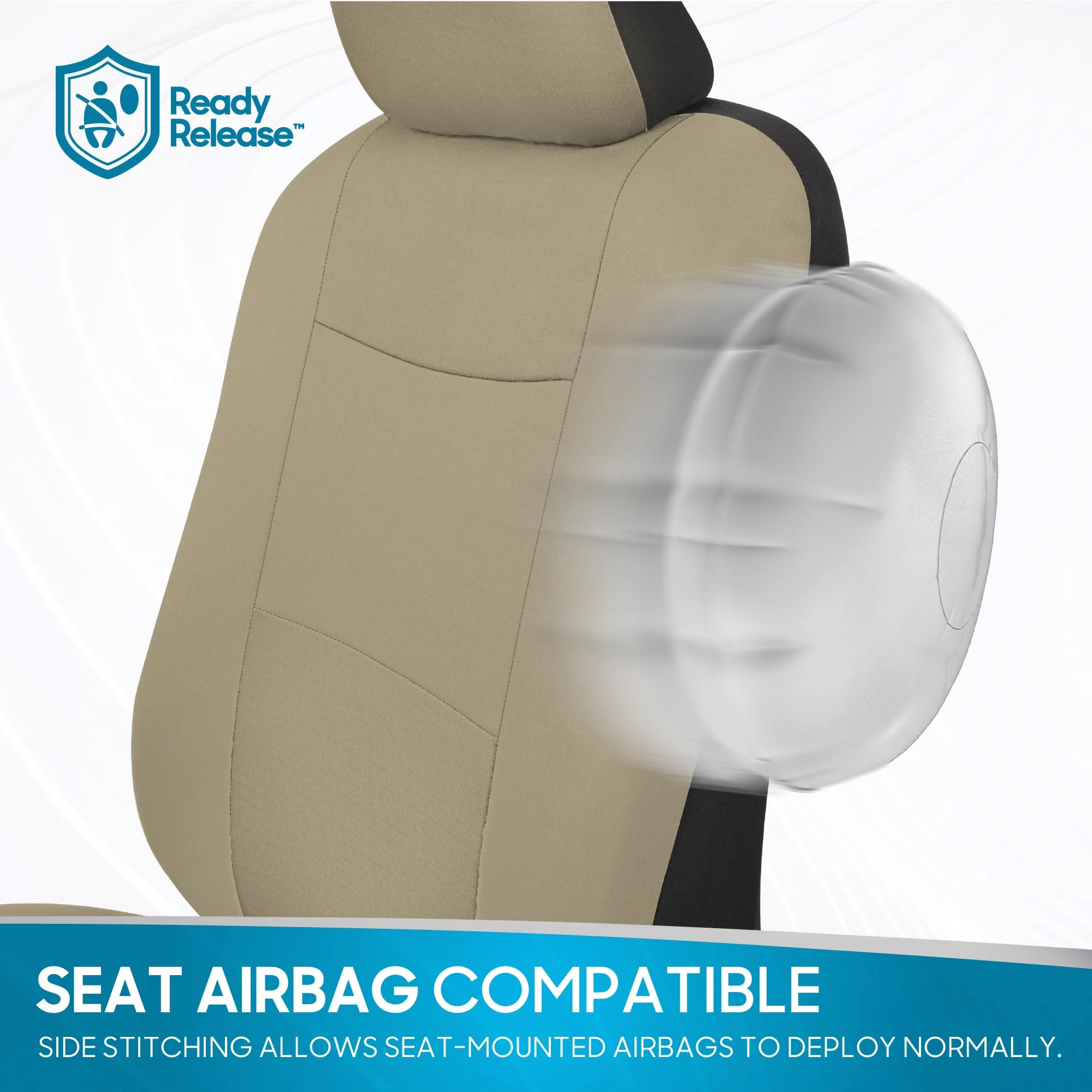 PolyPro Car Seat Covers - Solid Beige Universal Fit