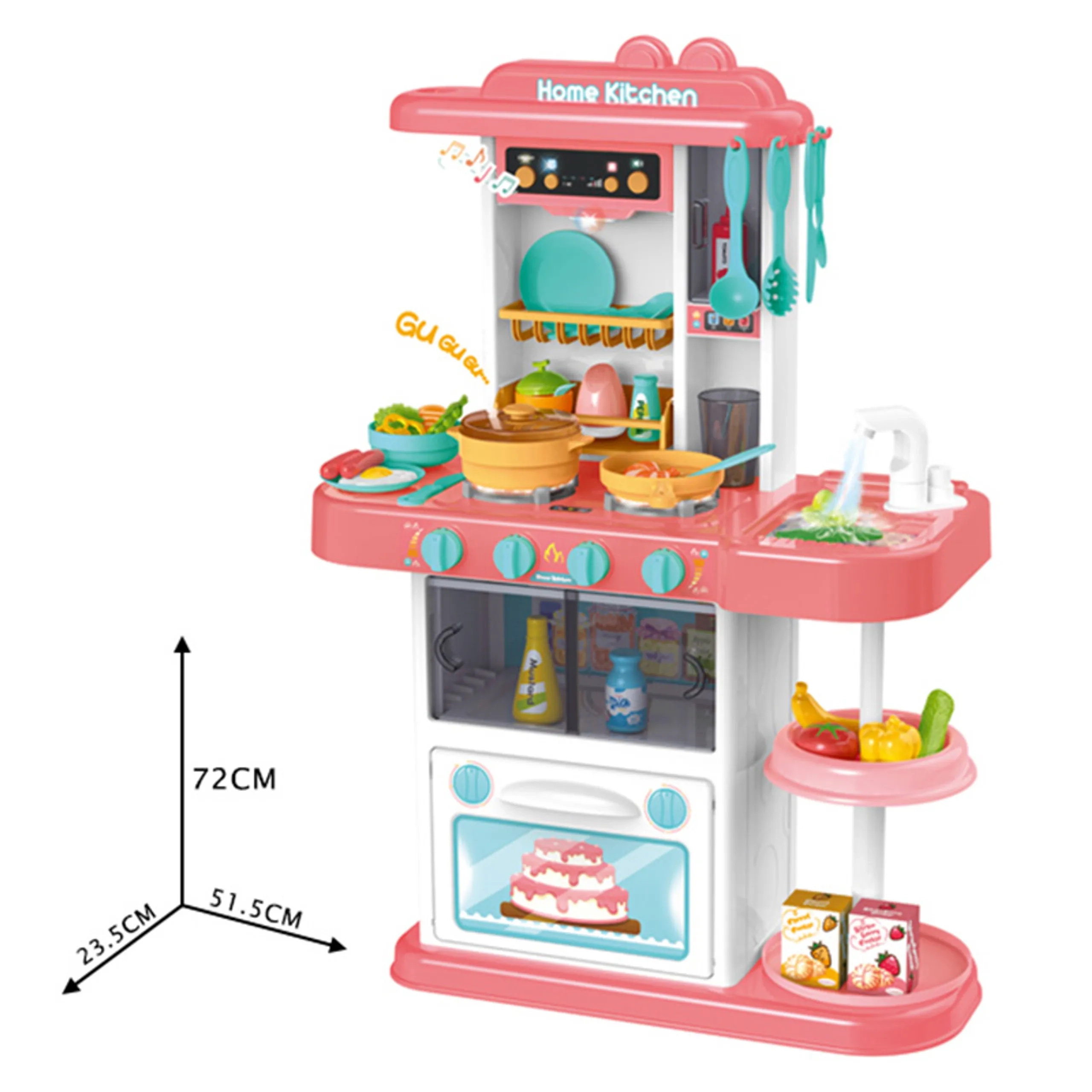 Kids Toys Kitchen Pretend Play - 38pcs (GF-889-166)
