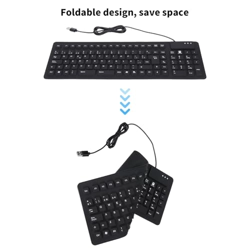 109 Keys Foldable Silicone Keyboard - Wired