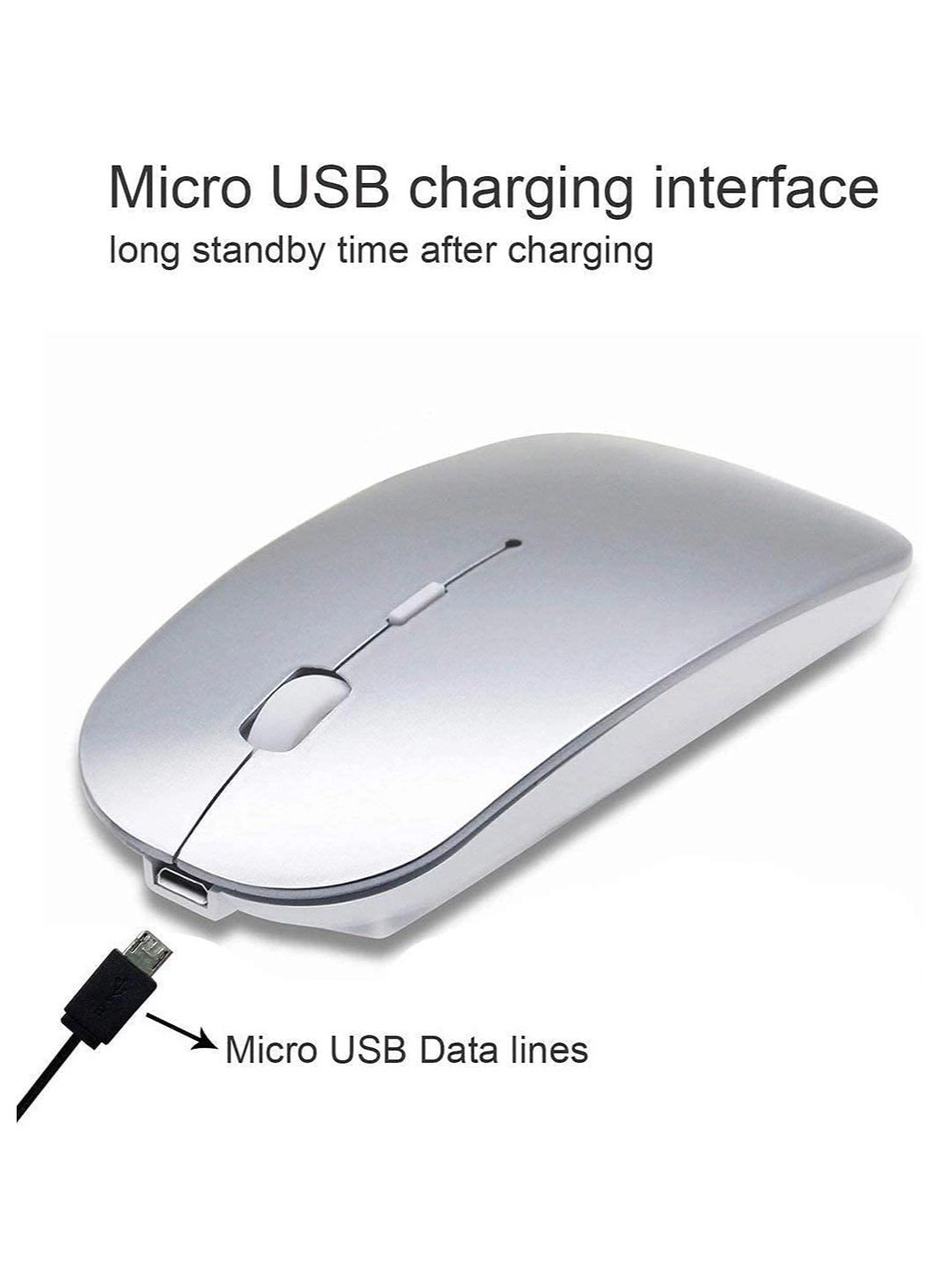 Dual Mode Wireless Mouse - Bluetooth 5.1 + 2.4GHz Wireless