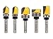 Router Bits Set - 5 Bit 1/4-Inch Shank