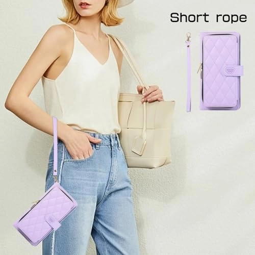 Case for Xiaomi Redmi Note 12 Pro 5G - Faux Leather Zipper Purse Wallet Phone Cover