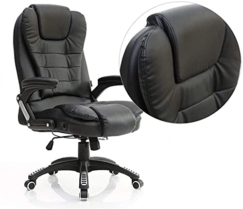 Desk Chair - PU Leather Brown High Back