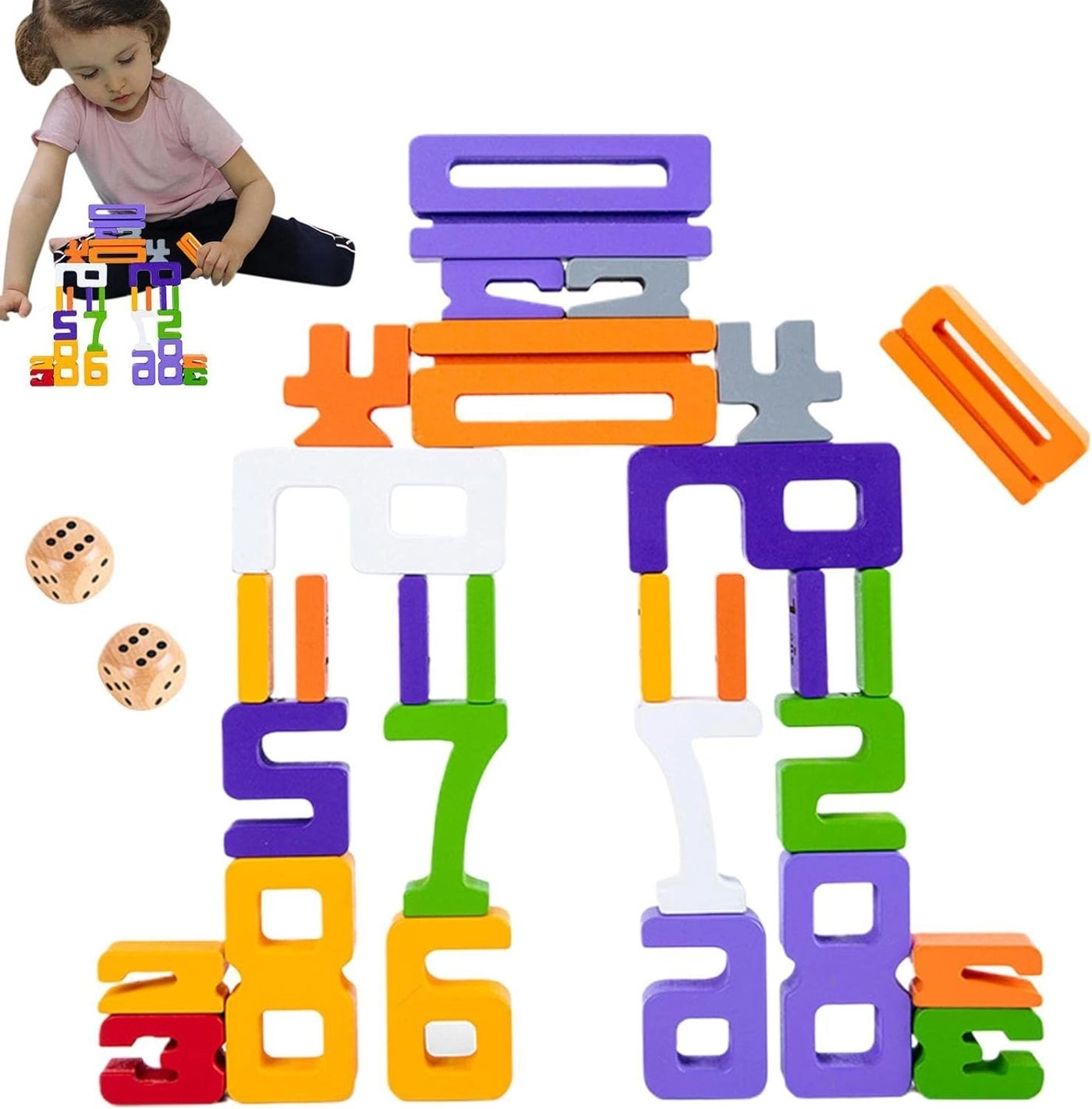 woobles Number Building Block - Over 3 Years Old 28 pieces
