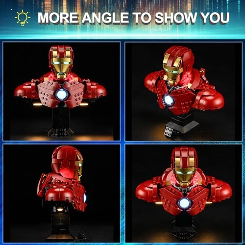LED Light Kit for LEGO 76327 Iron Man MK4 Bust