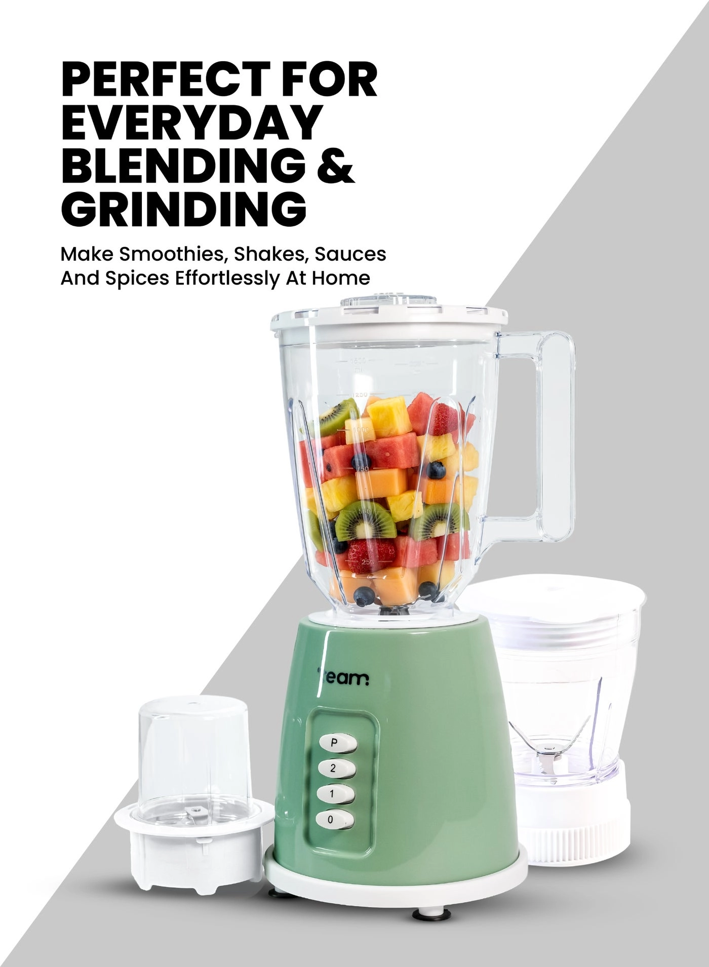 3-in-1 Electric Blender Mixer Grinder - 300W