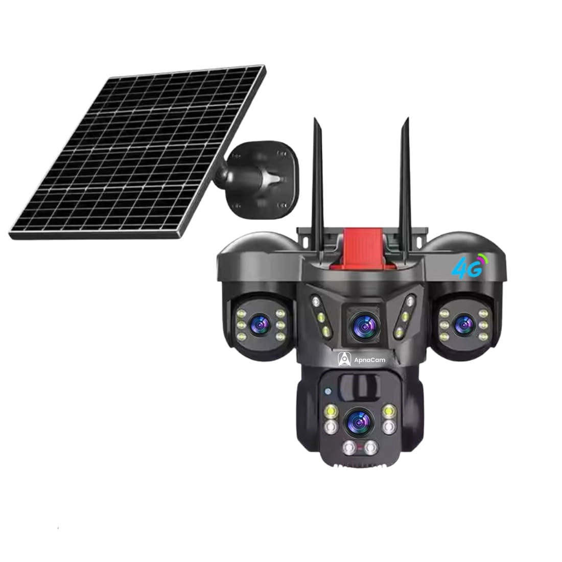 ApnaCam Security Camera,Support@apnacam.com (9599040422) 5MP 4G SIM Solar Powered Security Camera