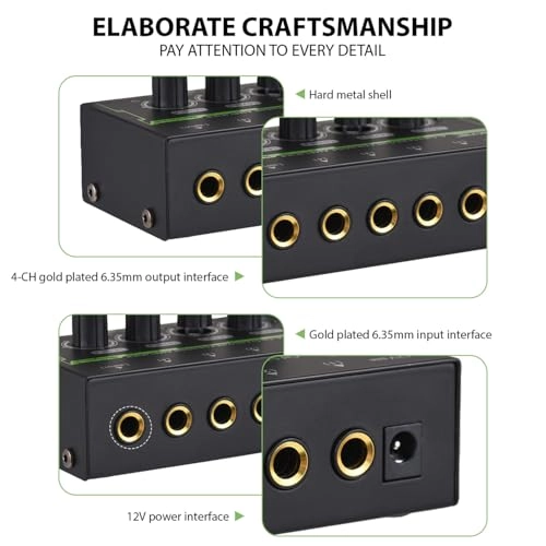 Headphone Amplifier - 4-channel stereo 6.35mm