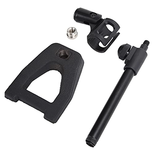 Microphone Stand - Portable Desktop Adjustable 23-28cm Black