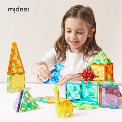 Dinosaur Magnetic Tiles - 48 pcs