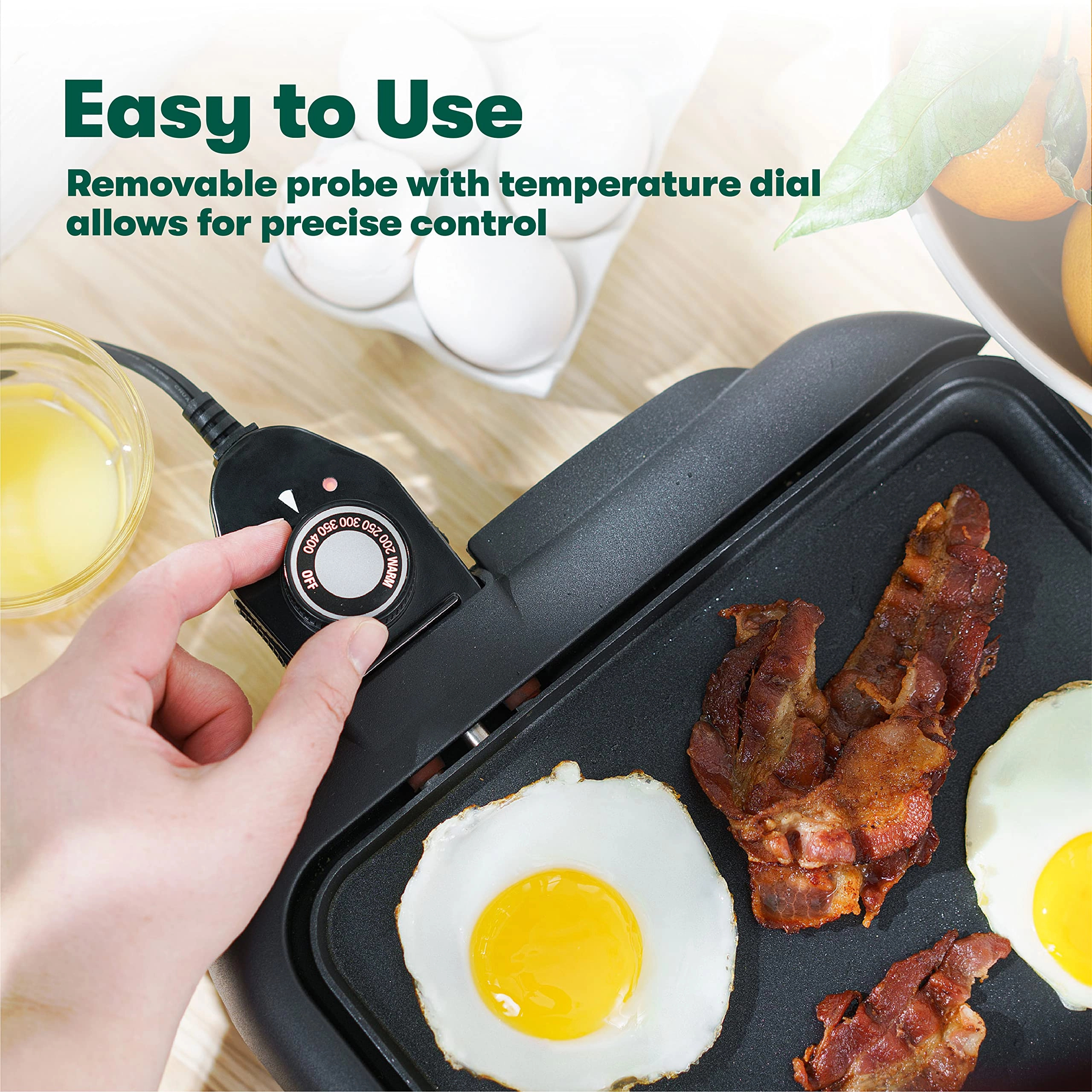 XL Electric Ceramic Titanium Griddle - 1500W 56 cm