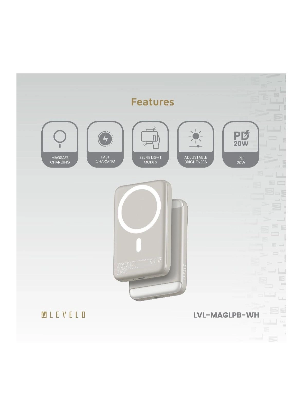 MagLight - 8000mAh 20W Wireless charging