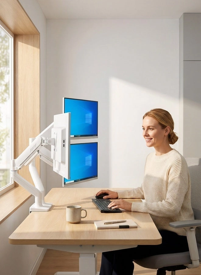 Dual monitor arm - 14-34 inch 75x75mm/100x100mm