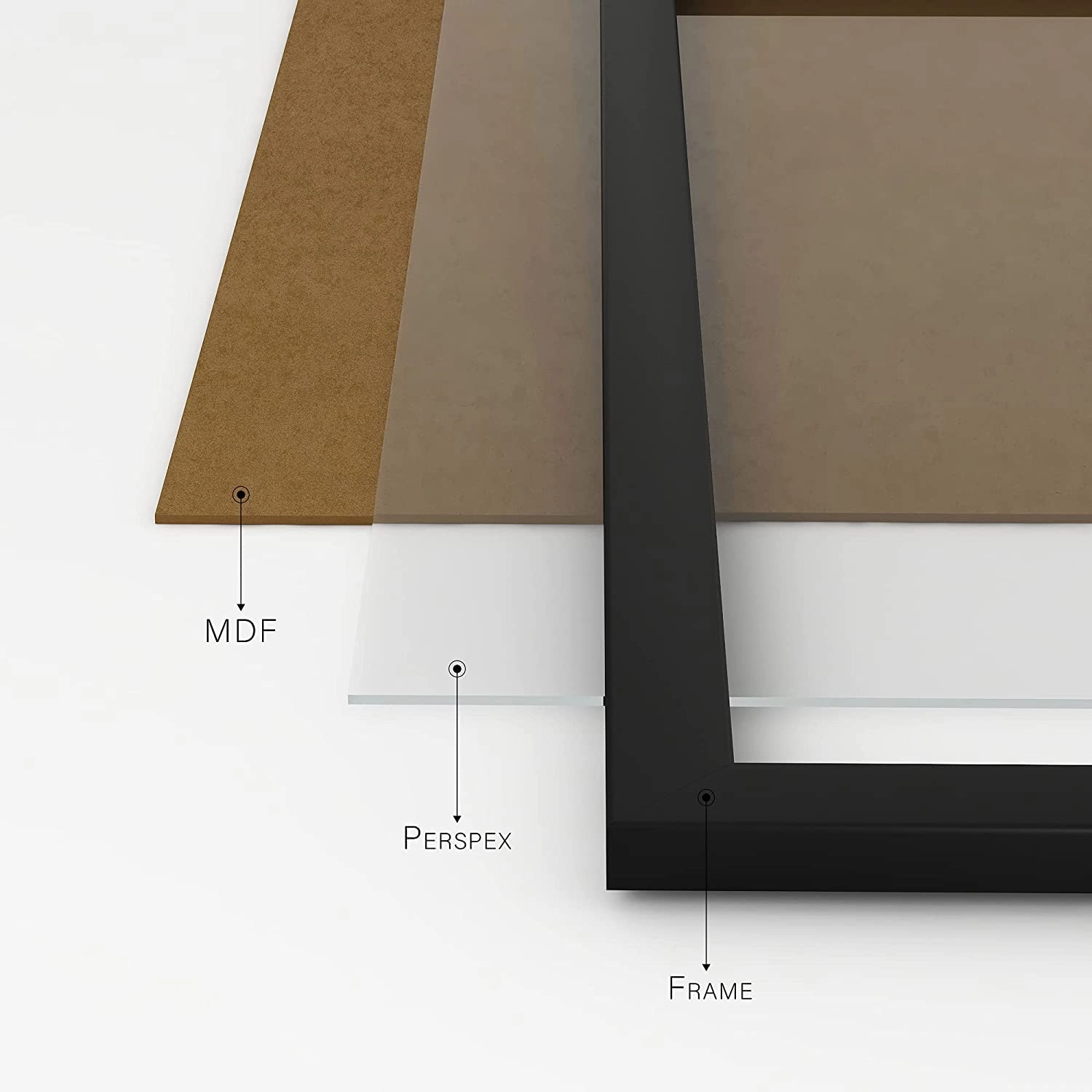 MDF 30mm Walnut Frame - 10" x 8" 2