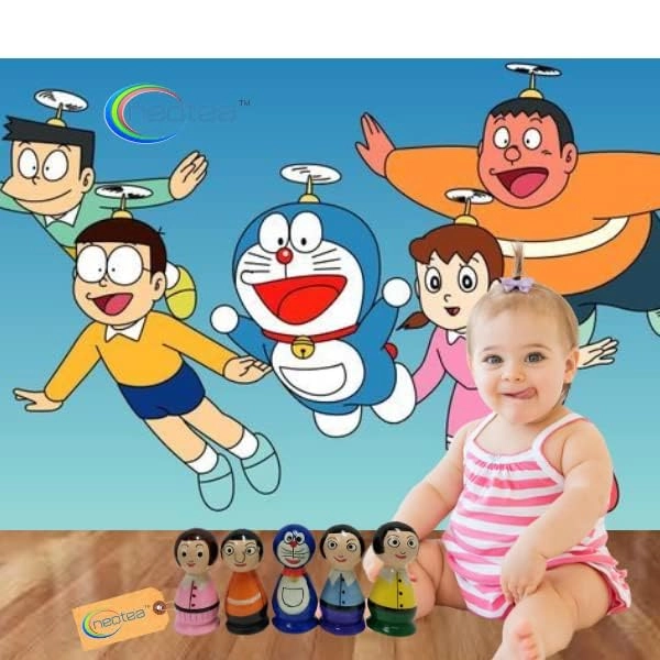 Neoteric Doremon Family Peg Dolls - 36 months - 7 years 5 pieces