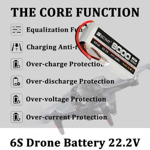 6S Drone Battery - 6000mAh 6500mAh 8000mAh