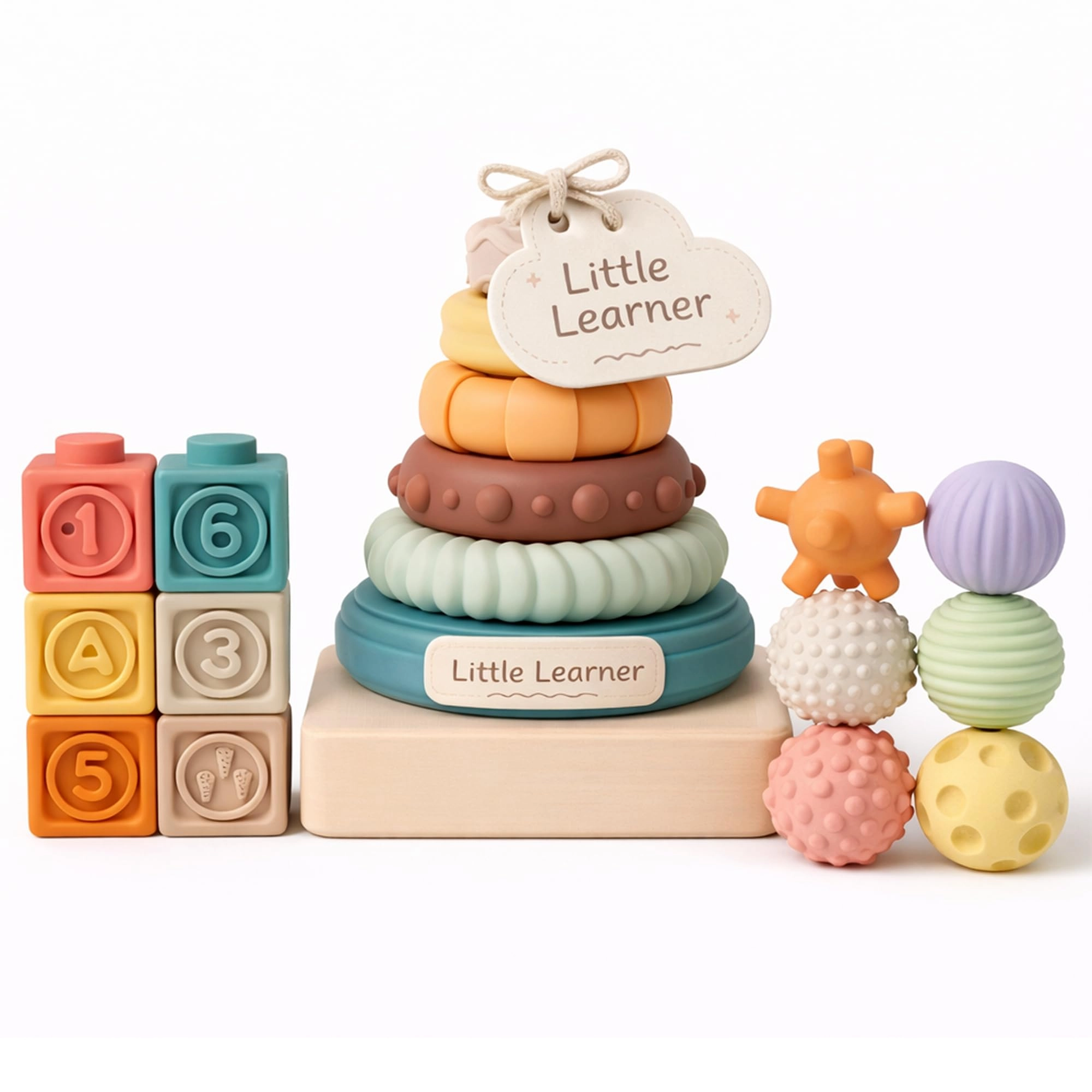 ROHSCE 3 in 1 Baby Toys - 6 to 12 months 18 pieces