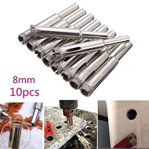 Diamond Holesaw - High Speed Steel 10pcs 8mm