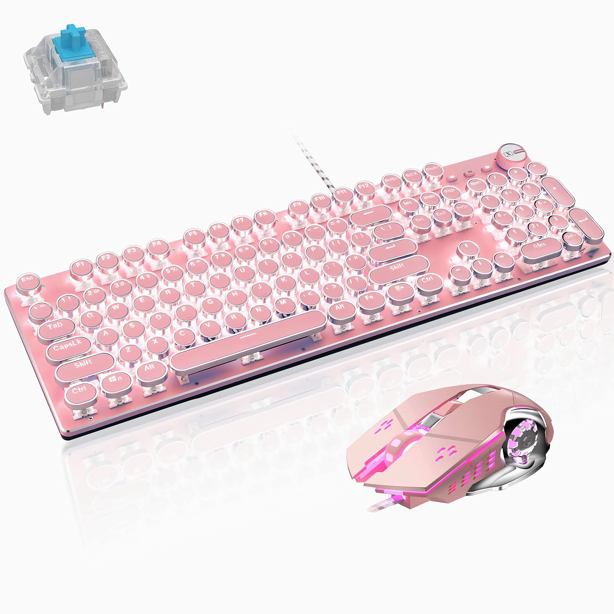 Basaltech Mechanical Gaming Keyboard + Gaming Mouse - Wired