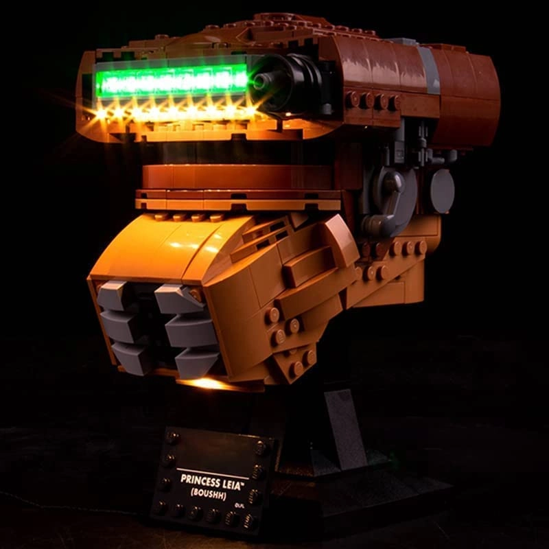 BrickBling 75351 Princess Leia Helmet LED Light Set - USB/Battery 5 light sources