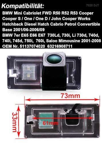 Backup Camera - universal RCA connector 1280*720 pixels