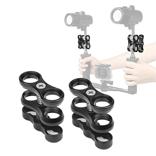 Ball Clamp Mount - 1" 2pcs Black