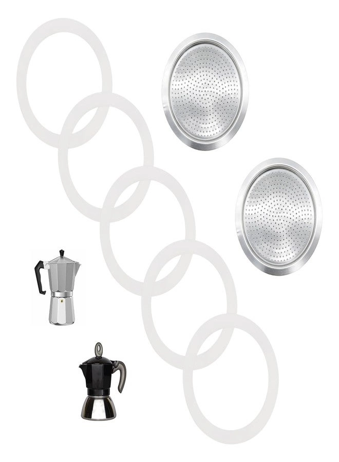 Kuncheka Moka Pot Coffee Gasket - 6 Cups Kit