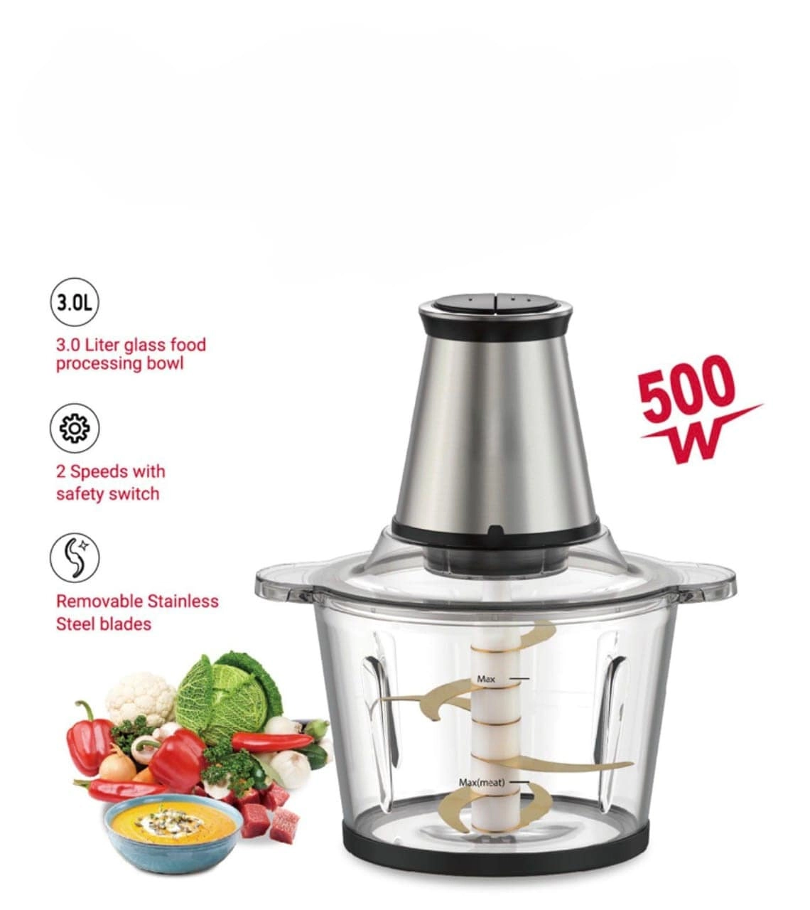 Electric Food Chopper - 3L Electric