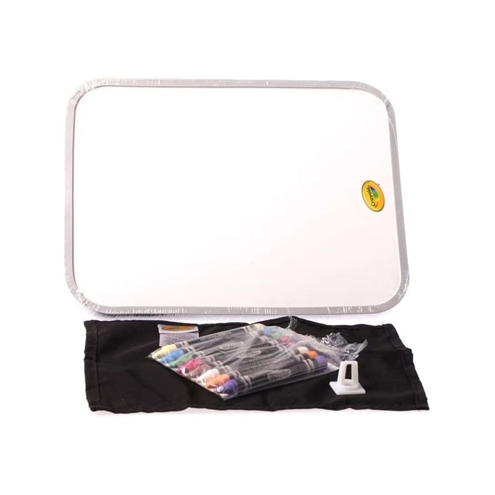 Dual Sided Dry Erase Board - 7 Crayons
