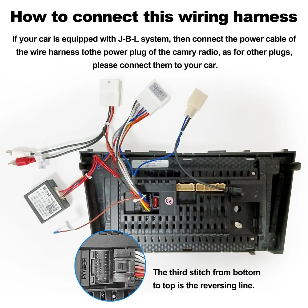 Car Head Unit Wire Hareness - Support J-B-L amplifier CANBUS Decoder Adapter