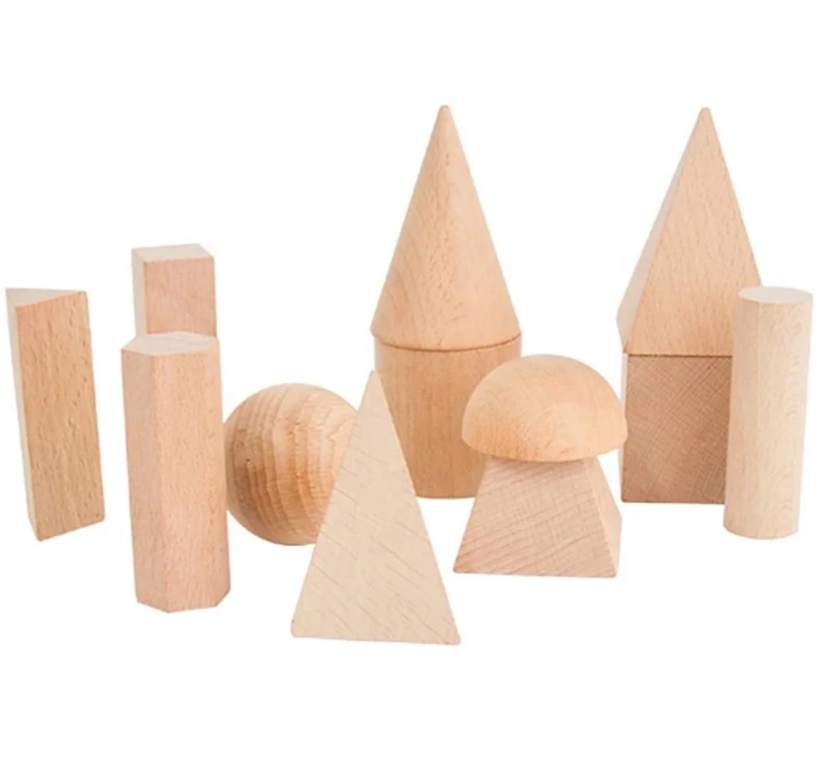 TOYARTSY Wooden Geometric Solids - 5 years and up