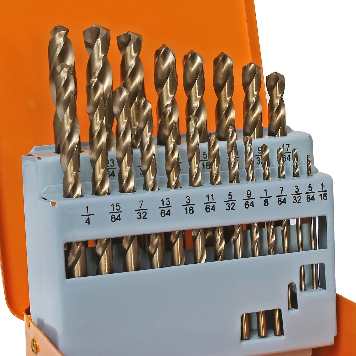 Cobalt Drill Bit Set - M35 High Speed Steel 21Pcs 1/16"-3/8"