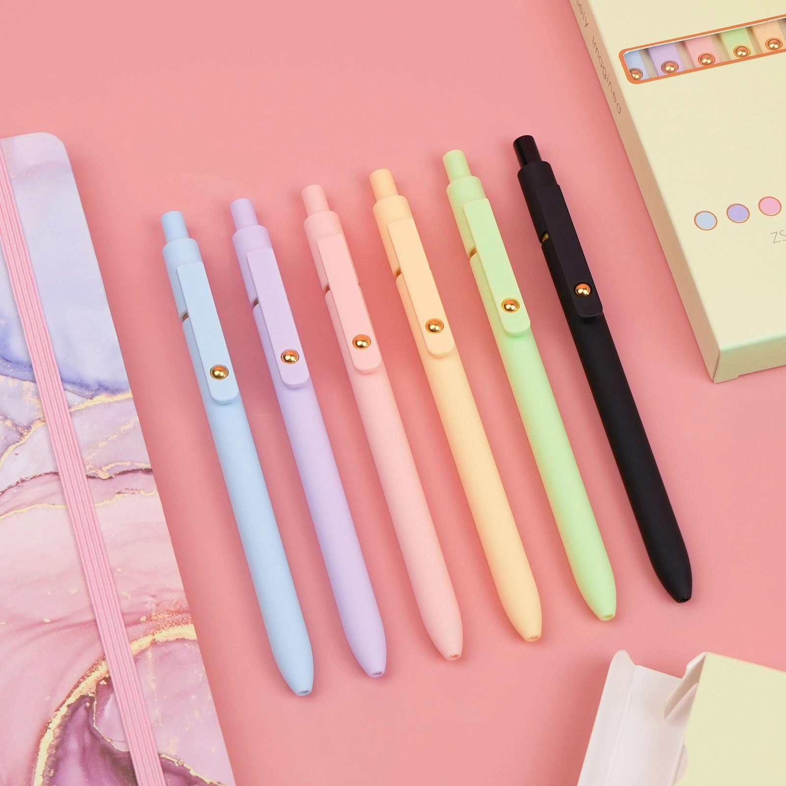 Gel Pens - 6 Pcs 0.5mm