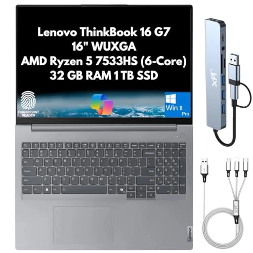 ThinkBook 16 G7 ARP - 16'' Ryzen 5 7533HS 32GB DDR5 1TB SSD