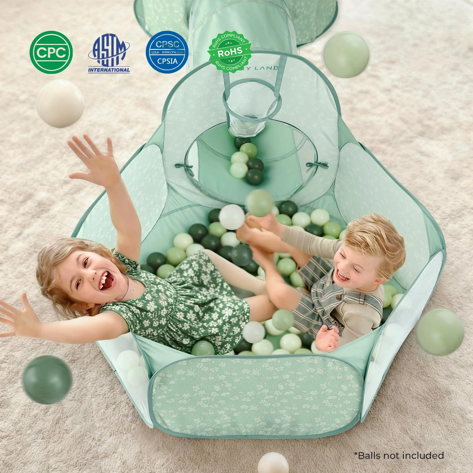 Kids Play Tent - 3-in-1 Khaki