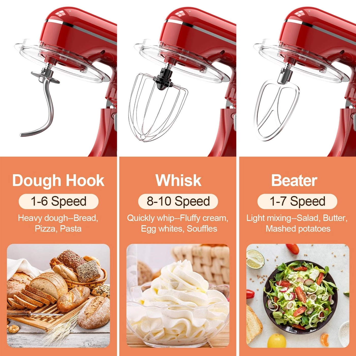 Electric Mixer - 6.5 Quarts 660 watts