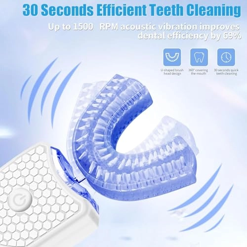 Ultrasonic Toothbrush - U-Shape IPX7 Wireless Charging