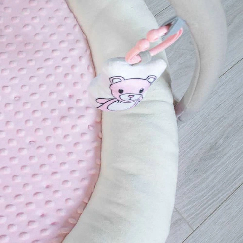 Baby Round Comfy Gym Play Mat - Pink Suitable for 3 months & above