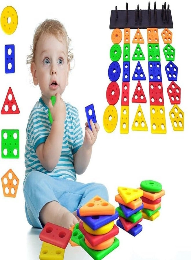 Geometric Shape Sorting Board - 29 x 6.5 cm Multicolour