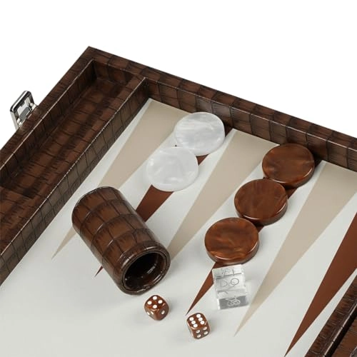 Backgammon Set - 20 inch 44mm Vegan Leather