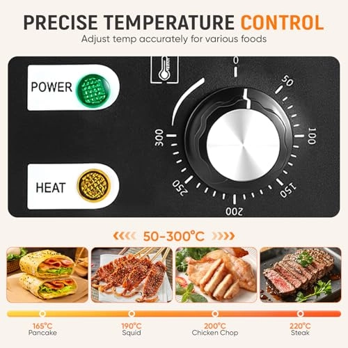 Commercial Electric Griddle - 54.5x40.5x18.5cm