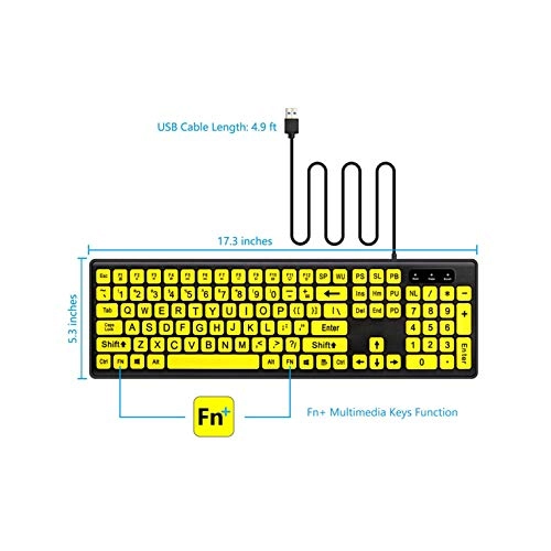 Large Print Keyboard - US Wired