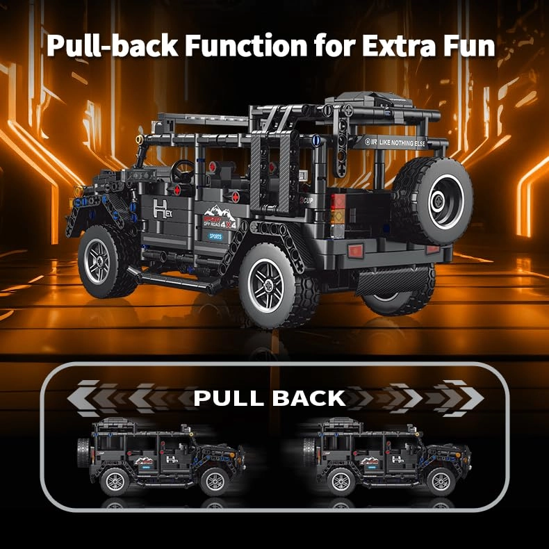 Pull-back Technic Car Building Set - 909 pcs
