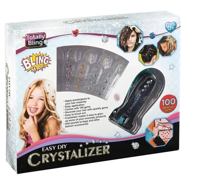 Totally Girlie Crystalizer Bling Machine - Easy DIY Jewellery Set 100 gems