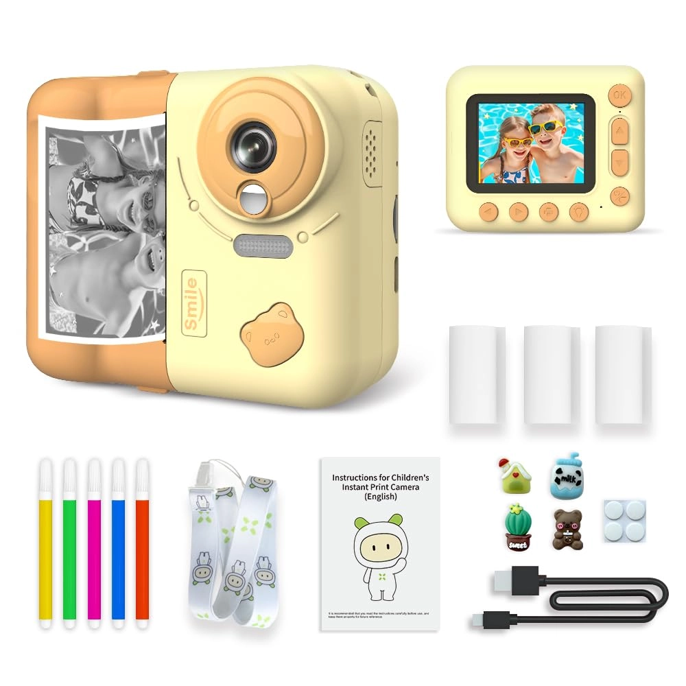 Instant Print Camera - 1080P 2.4 inch 10X